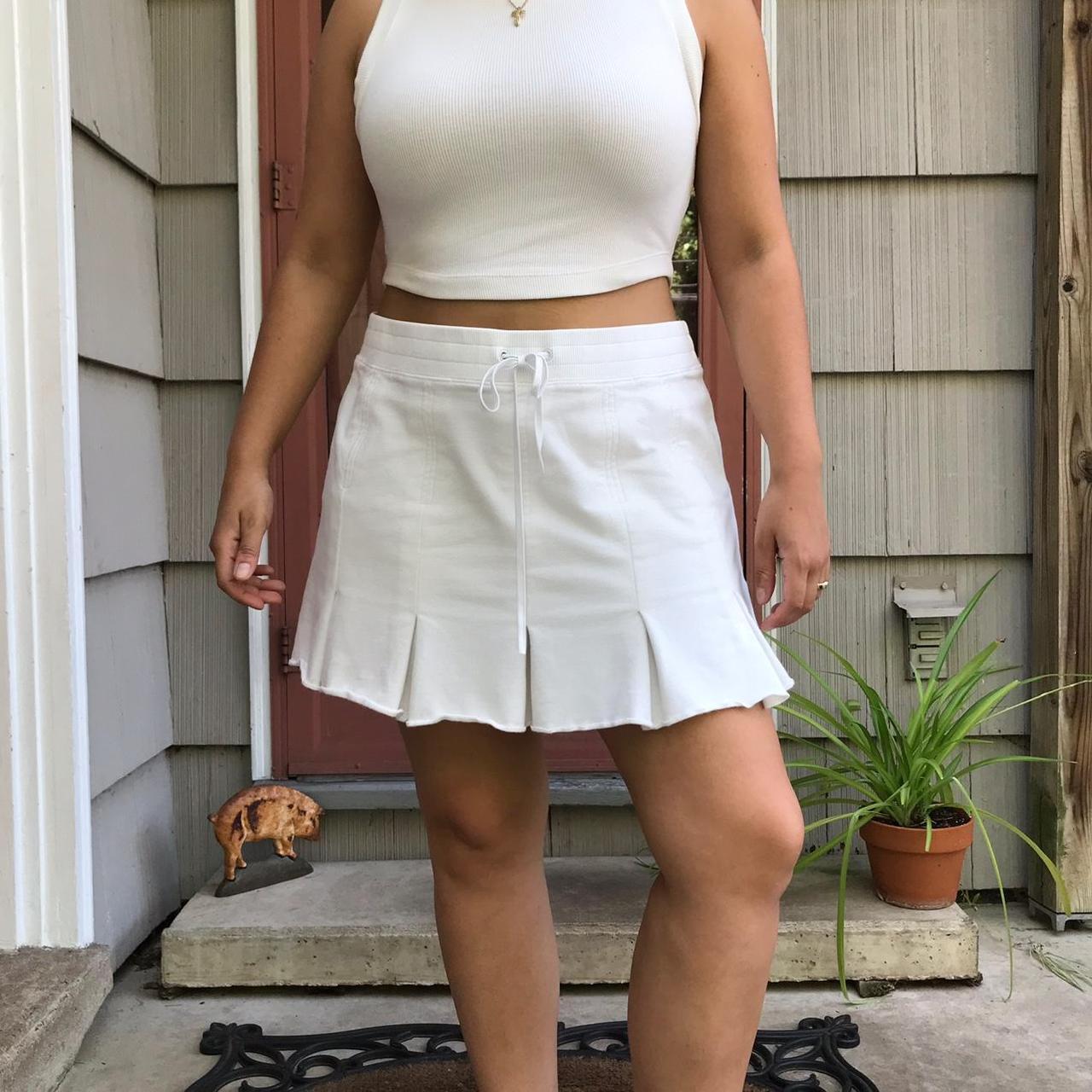 White Tennis Mini Skirt 🎾 🤍 Cotton stretch tennis... Depop