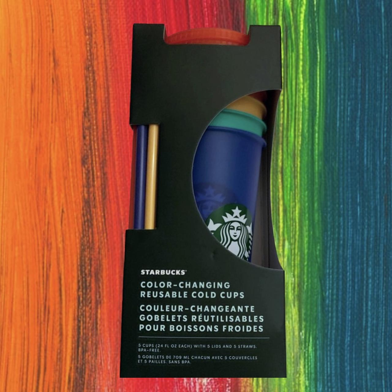 Starbucks Pride Color retailer Changing Cold Cups