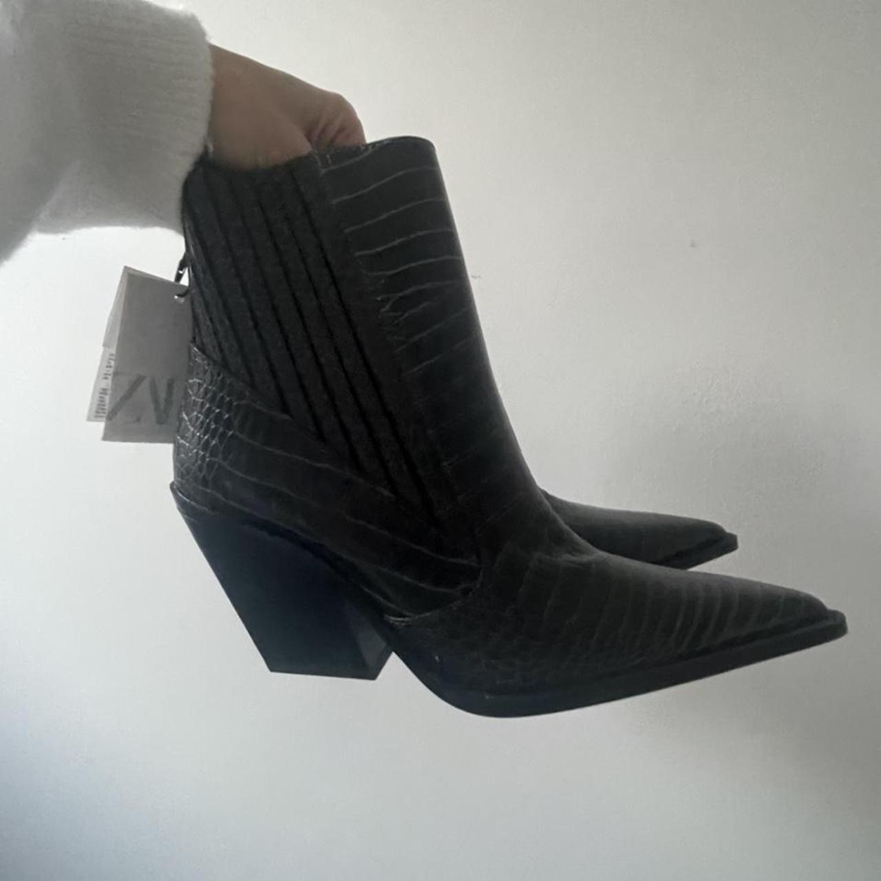 zara crocodile boots