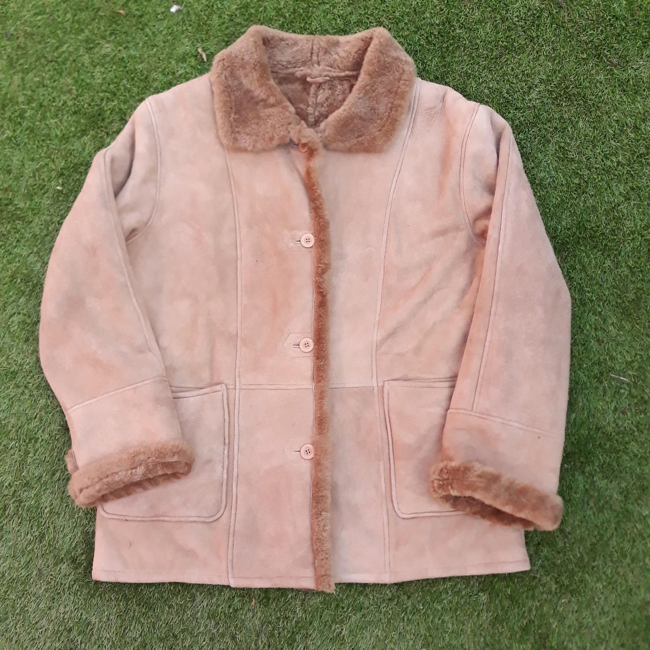 Keenan Leather Company Tan Sheepskin Coat Size | Depop