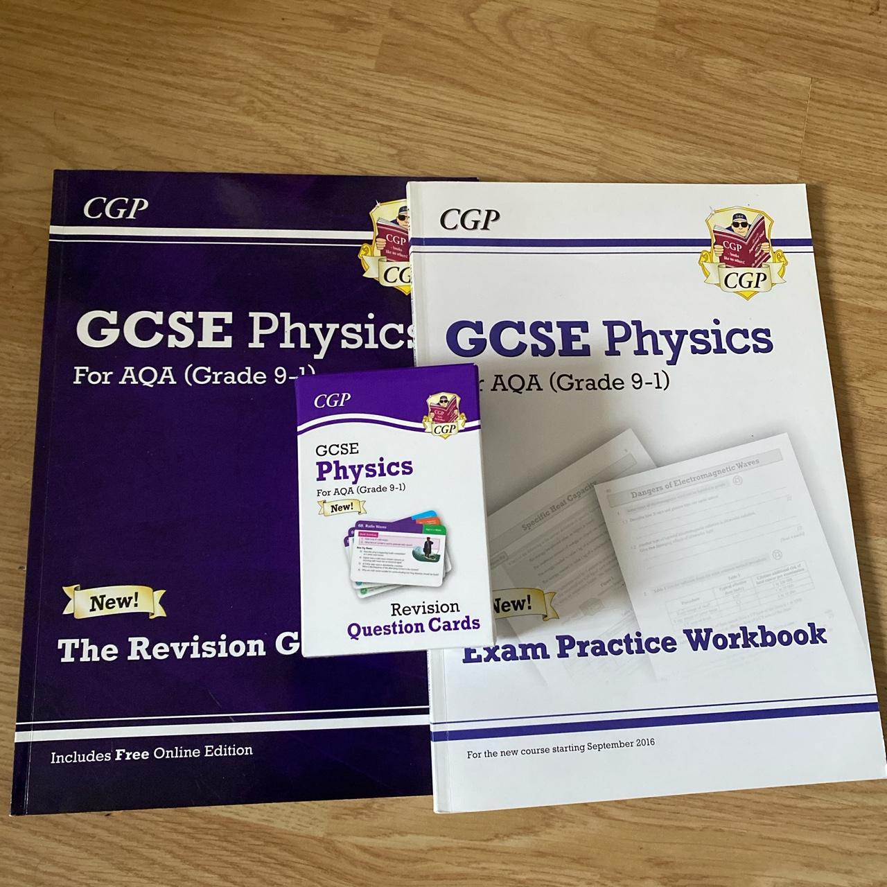 GCSE AQA Physics Revision Guide, Workbook & Flash... - Depop