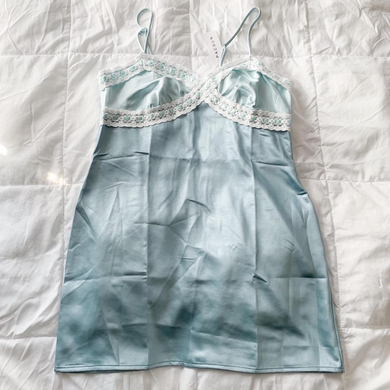 PacSun Women's White and Blue Dress
