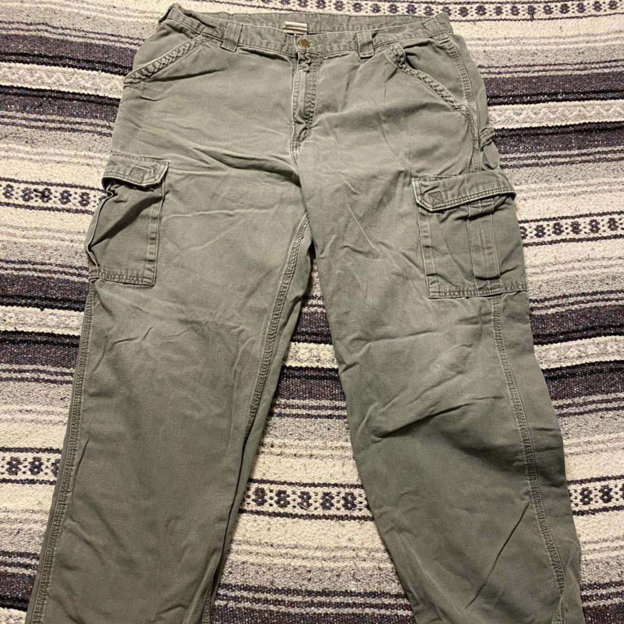 Vintage olive green Carhartt cargo pants.... Depop