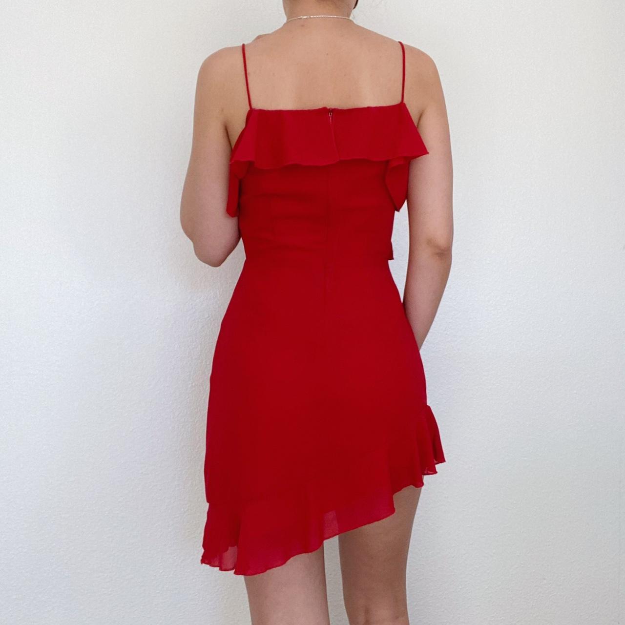 Red mini dress Fitted red dress gives an hour glass... - Depop