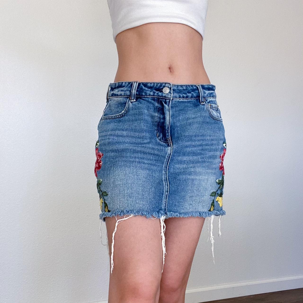 Mini denim skirt Jean skirt Pacsun denim Mini skirt!... Depop