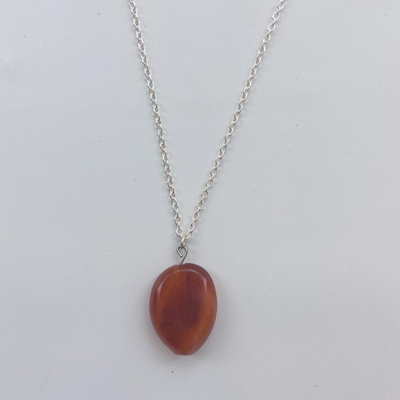 Vintage carnelian necklace Handmade carnelian... - Depop