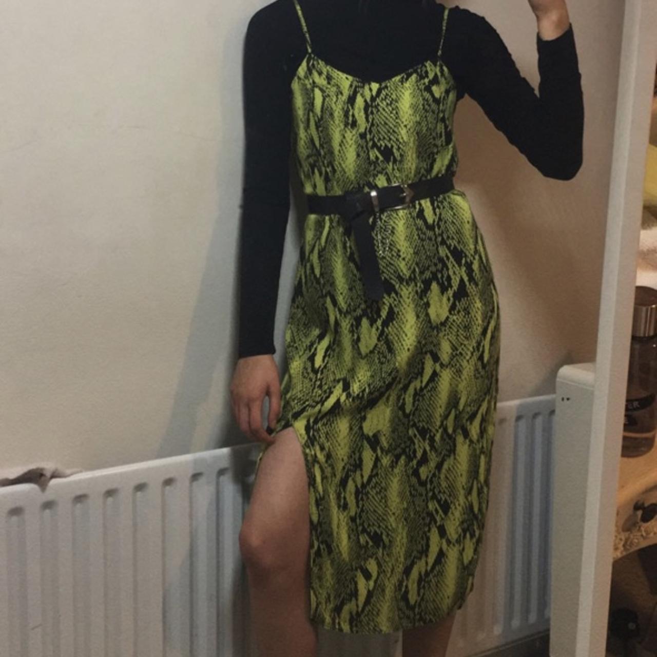 Green snake hotsell print dress primark