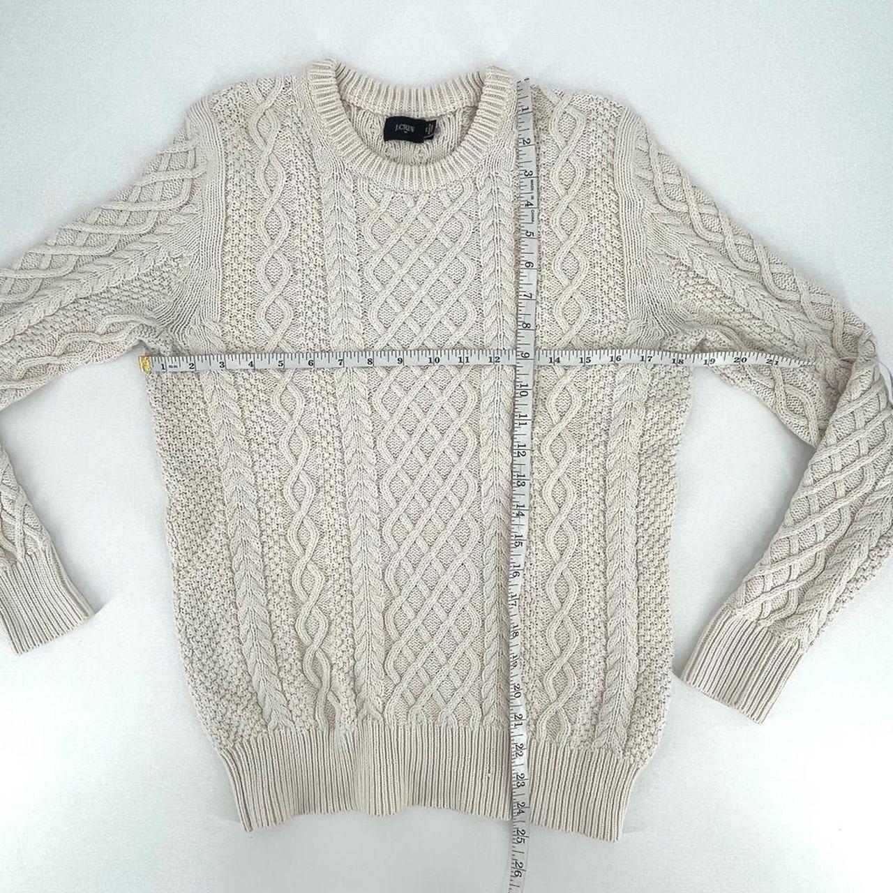 J. Crew Cream Cable Knit Sequin Sweater, Size XL