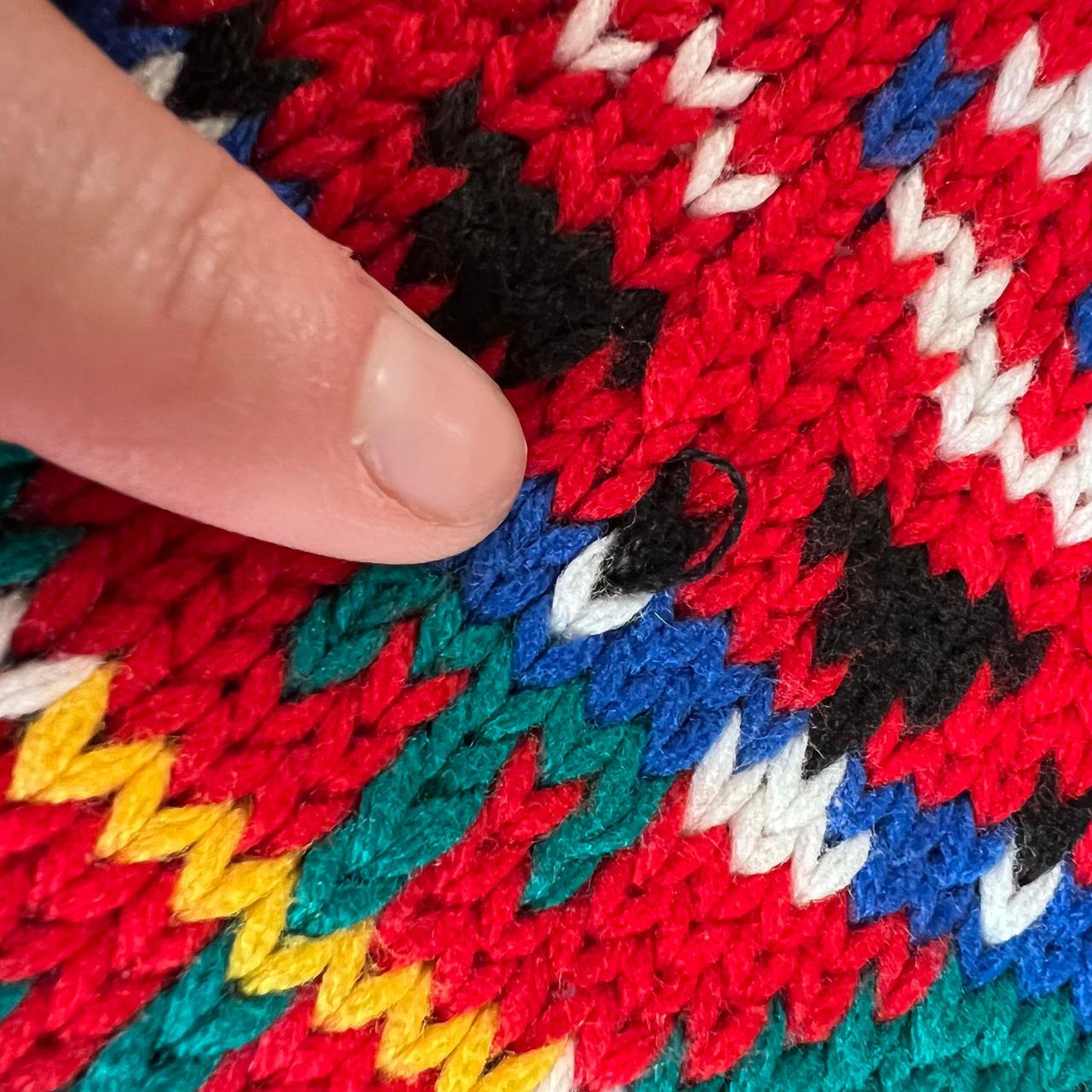 Vintage red fair isle style sweater festive holiday&hellip; - Depop