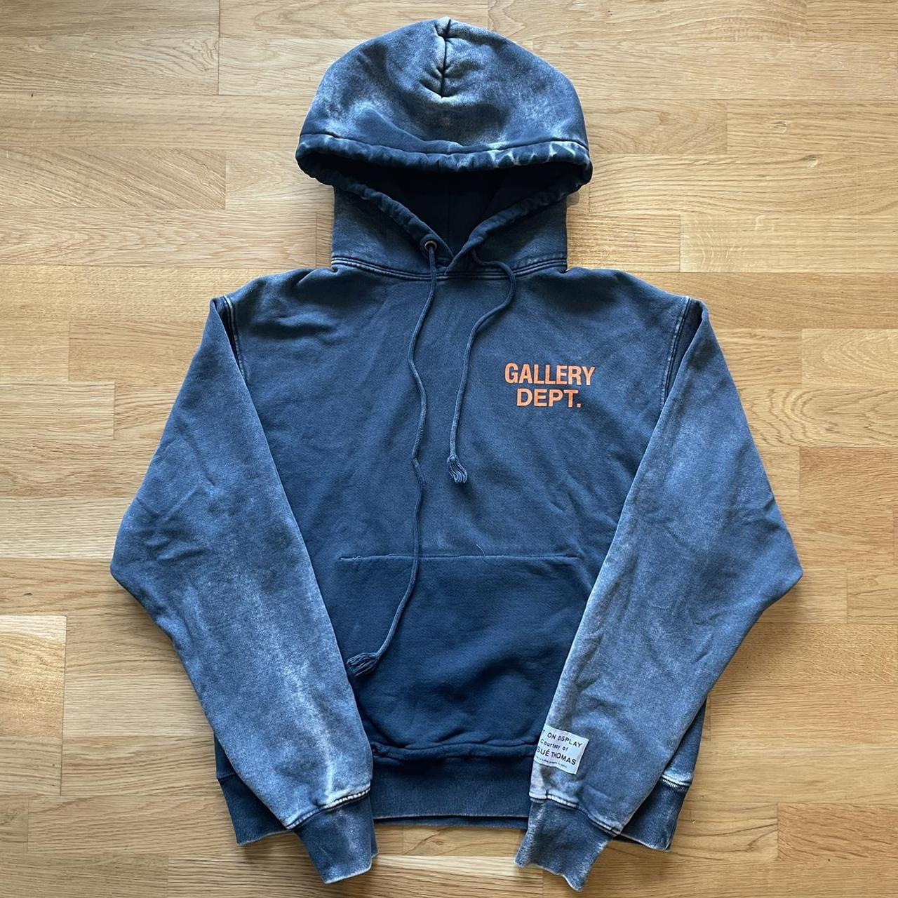 Gallery dept Sunfaded black Pullover Hoodie Hand... - Depop