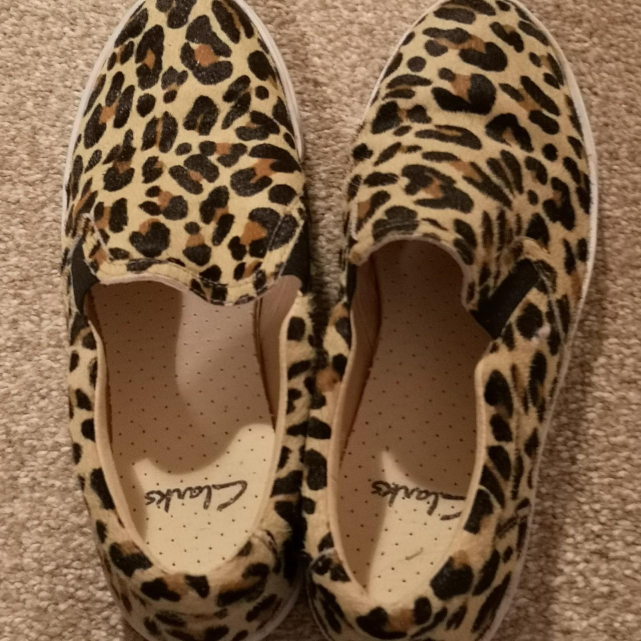 Clarks animal print on sale trainers