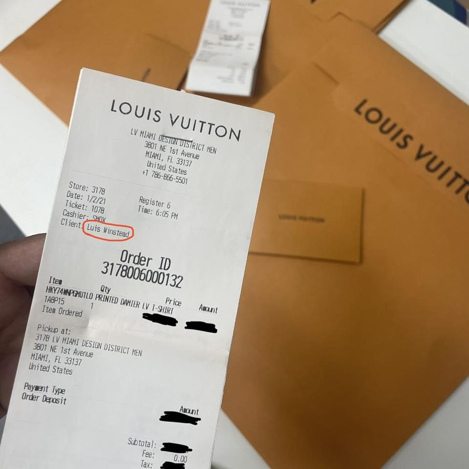 Louis Vuitton High End Tshirt with Invoice Bill