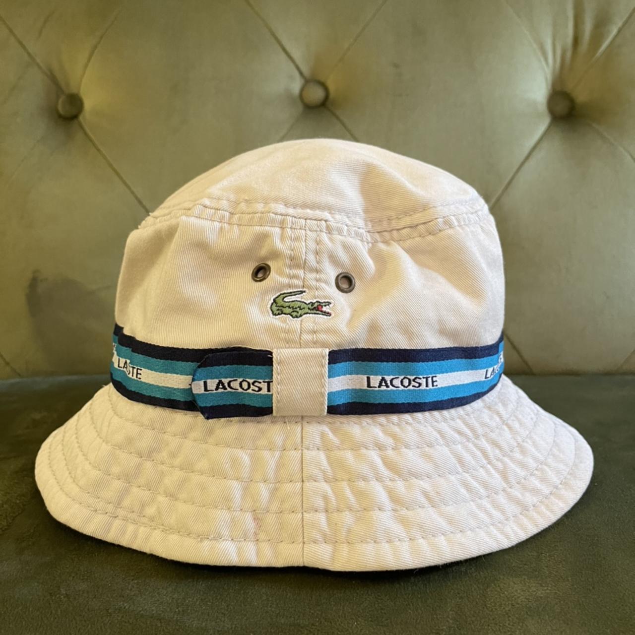 Green lacoste bucket hat Depop