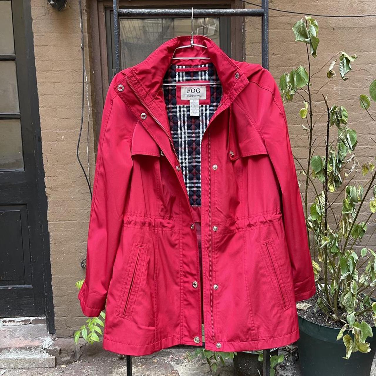 1990’s Fog by London Fog Mini Trench Hooded Raincoat... - Depop