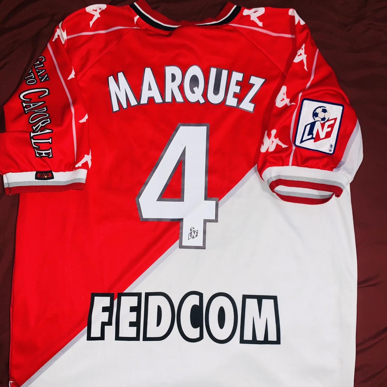 A.S Monaco FC Rafael Marquez Vintage Kappa Jersey - Depop