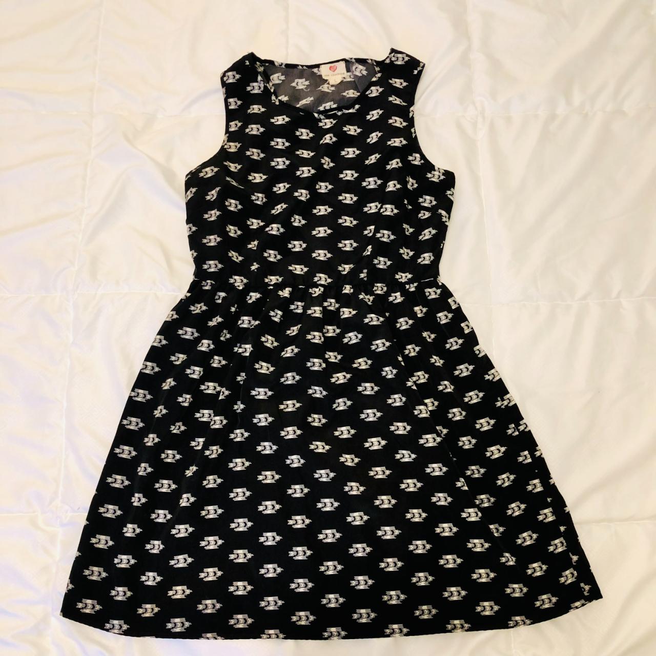 Black with White details Dress Thin fabric perfect... - Depop