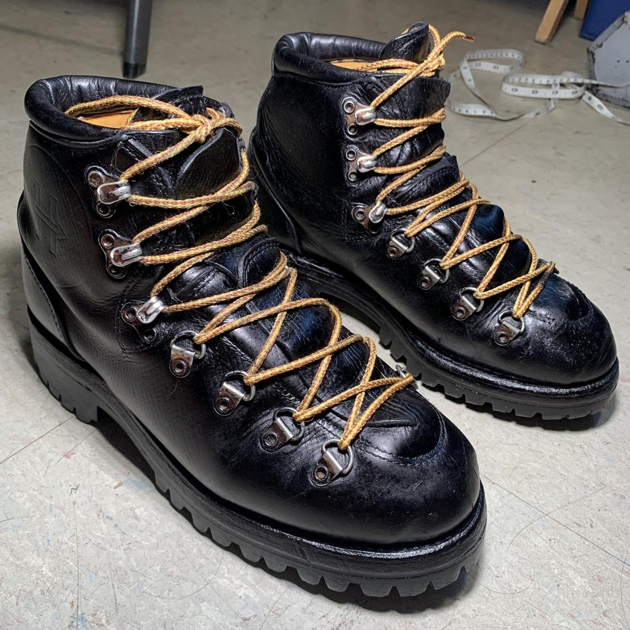 Vintage Black Leather Hiking Boot (Guidi 20... - Depop
