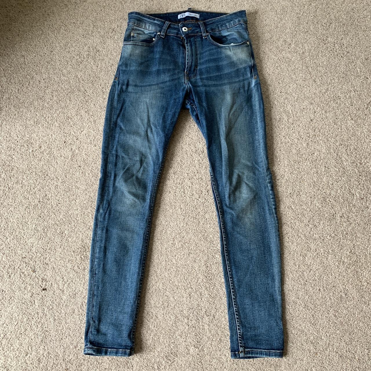 Zara Men's Navy Jeans | Depop