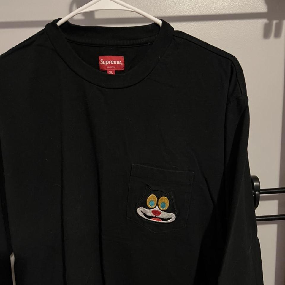 Supreme Felix the Cat Long Sleeve Pocket Shirt... - Depop