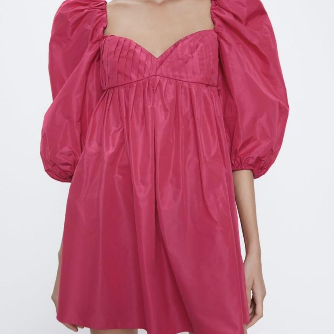 Zara Women's Pink Dress Depop