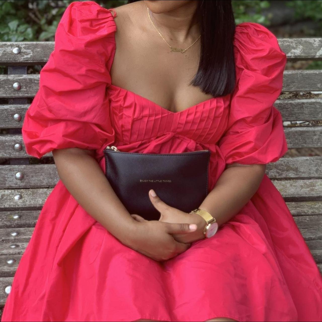 Zara Women's Pink Dress Depop