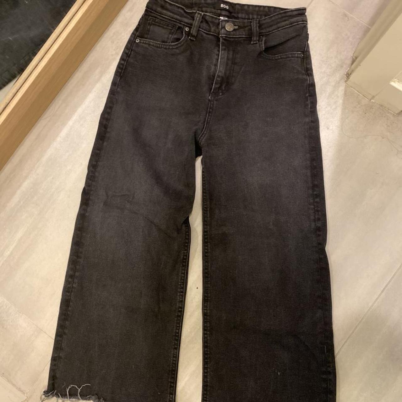 Wide legged faded black denim SUPER comfortable... - Depop