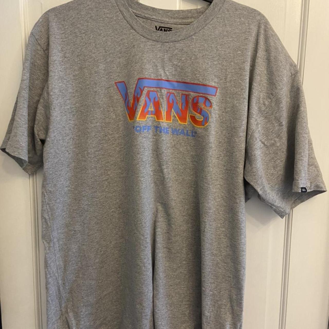 Vans XL flame grey men’s t shirt 🖤 - Depop