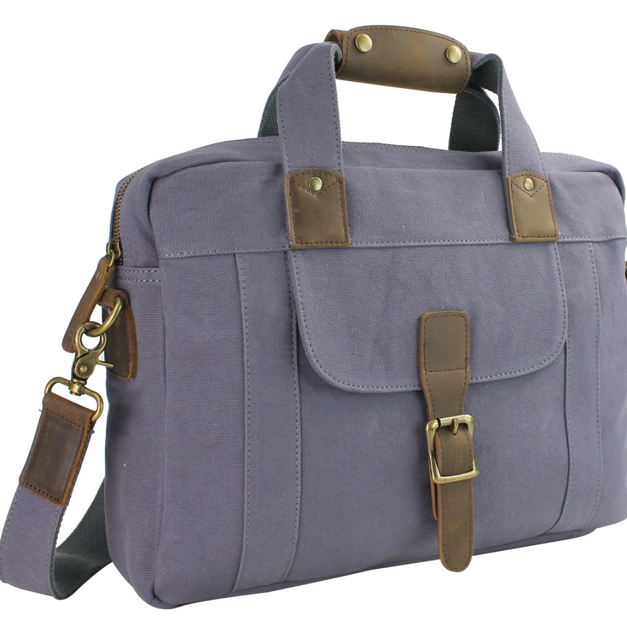 Vagarant 15 in. Vintage Cotton Wax Canvas Laptop Messenger Bag