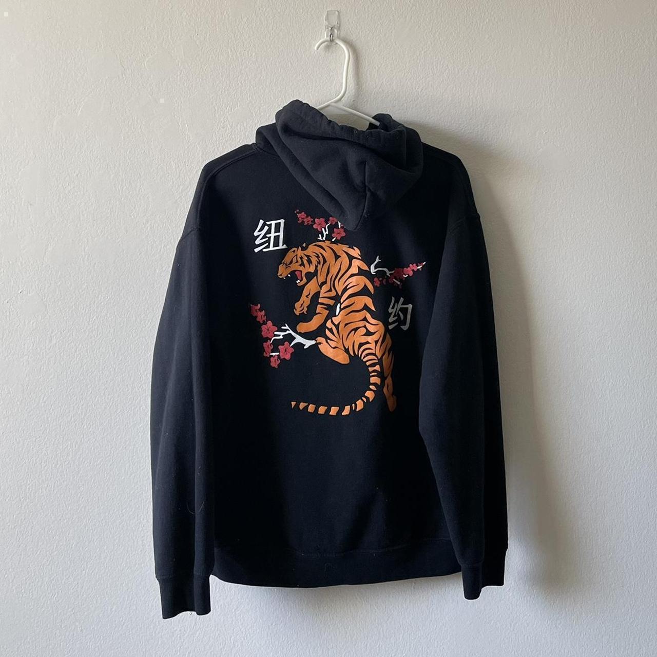 Graphic hoodie 🐅🐅🐅 features a soft to the touch... - Depop