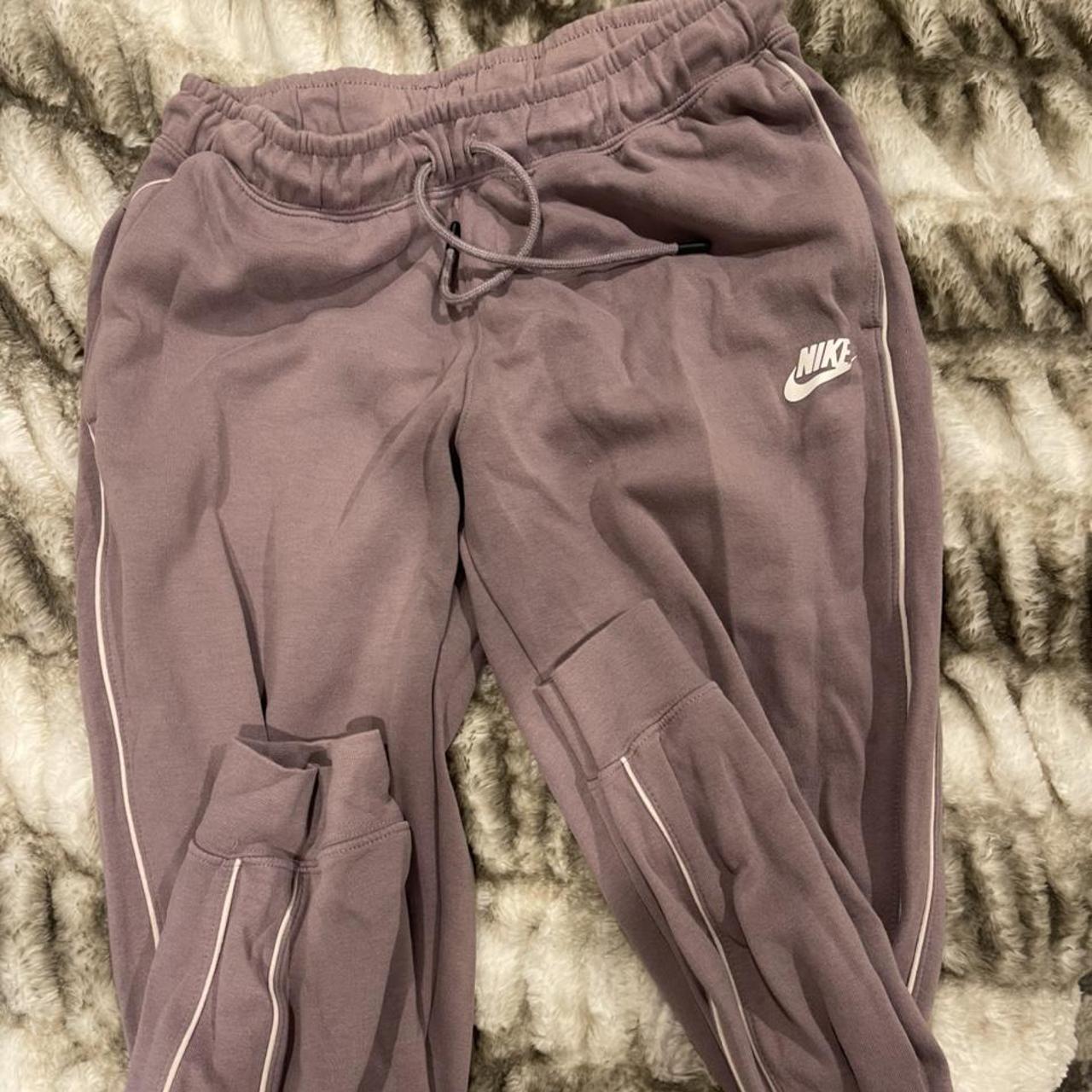 Tech fleece NIKE purple SMOKE grey trackies medium... - Depop