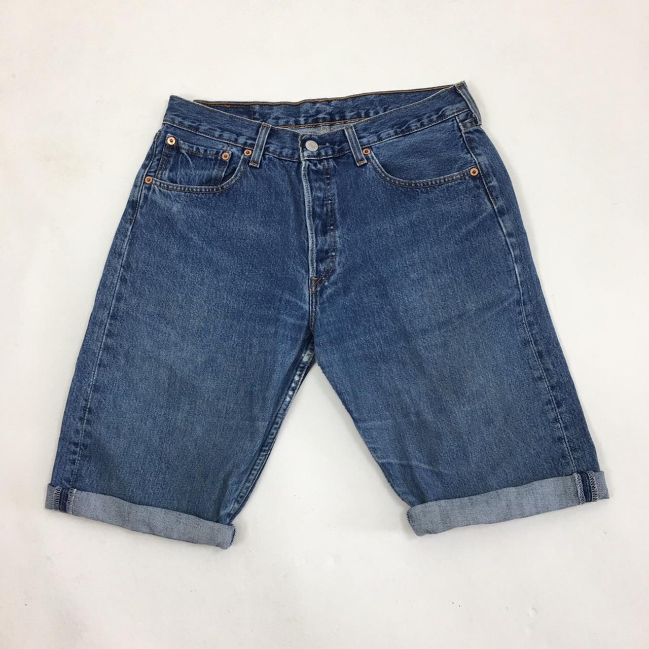 Vintage 1990s Levis 501 Denim Jean cut off shorts - Depop