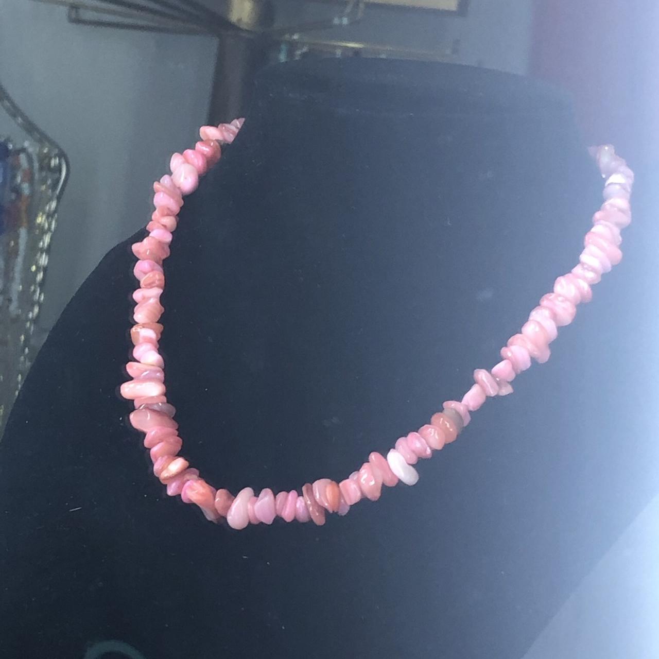 Product Image 1 - Pink crystal stone necklace
-shipping