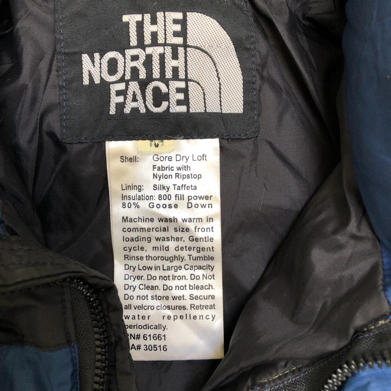 The North Face 800 series puffa jacket in blue and... - Depop