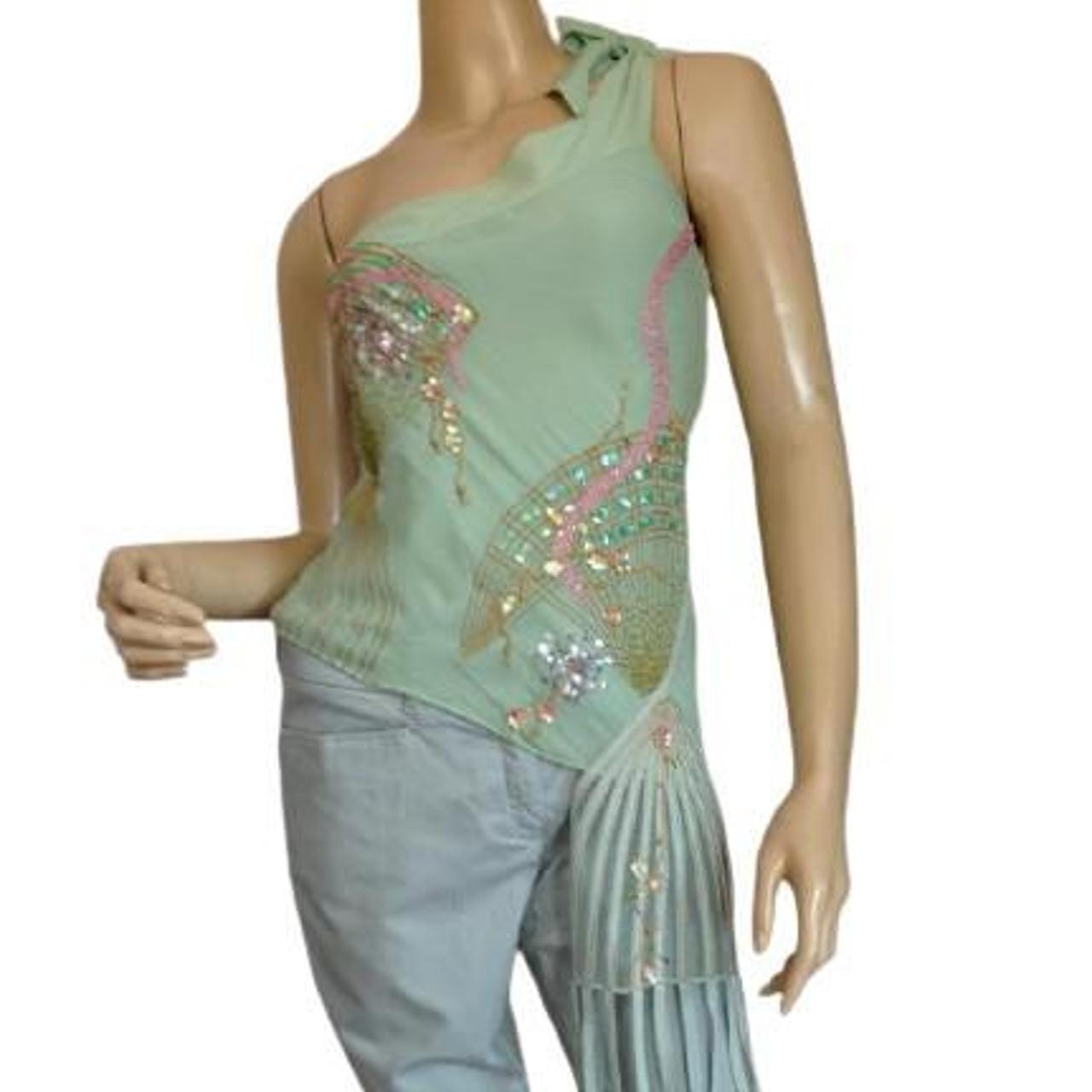 Karen Millen Women's Green Blouse (2)