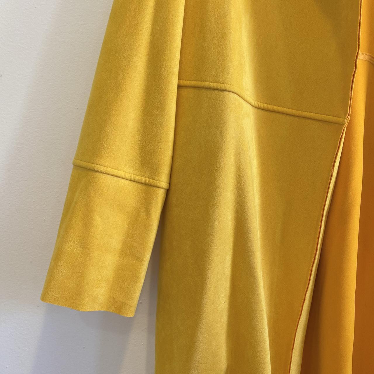 yellow faux suede zara jacket. 💛 worn one time, size... - Depop