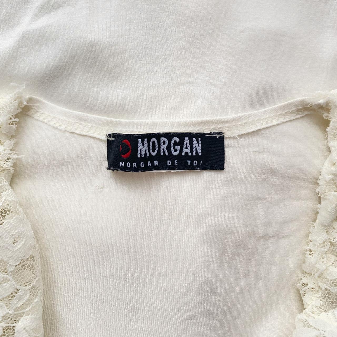 Morgan Women's White and Cream Crop-top (4)