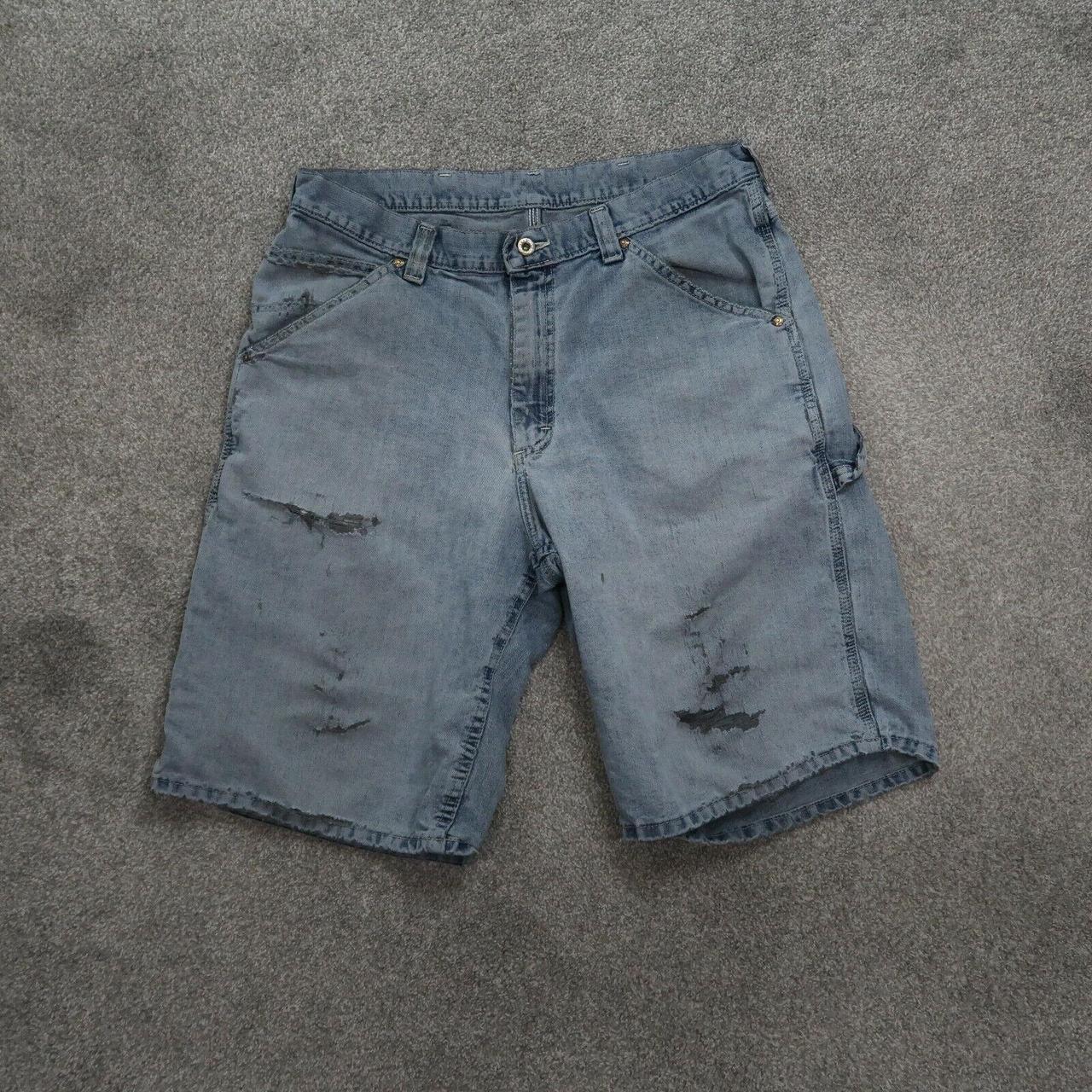 Lee Dungarees Carpenter Blue Denim Shorts Men's Size... - Depop