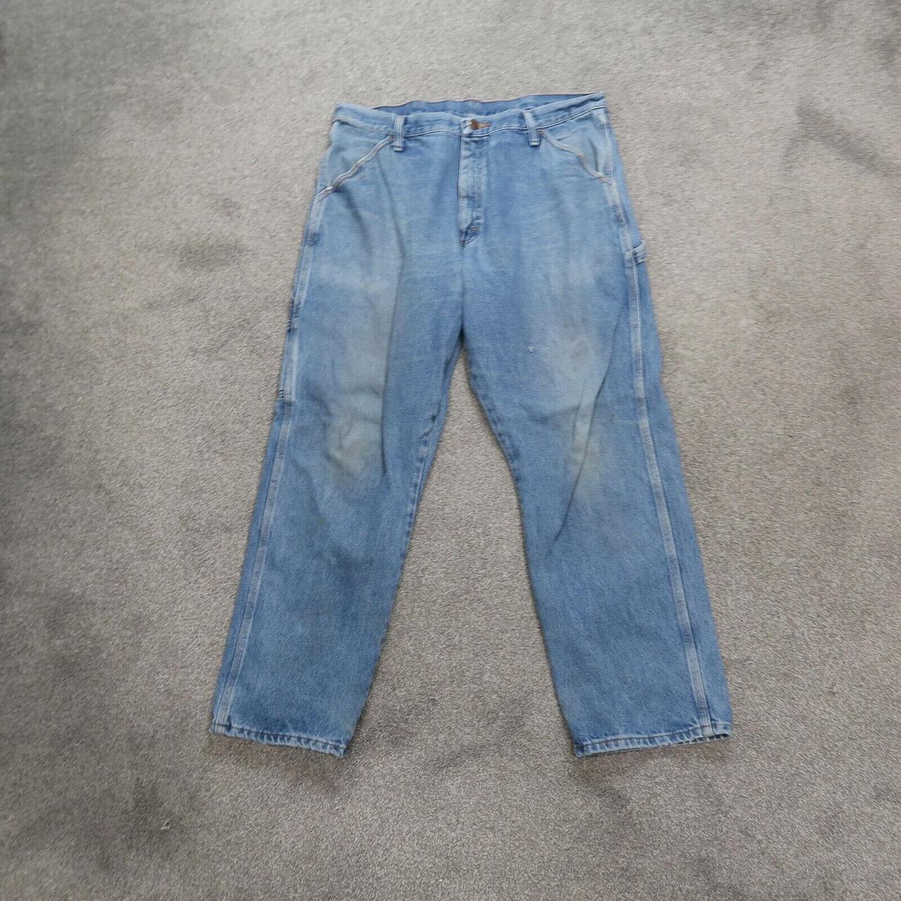 men's rustler blue jeans