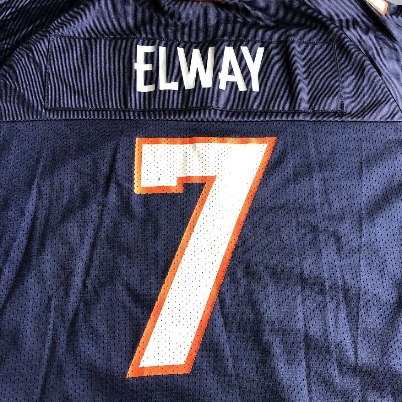 Autographed John Elway jersey blue in color and is a - Depop