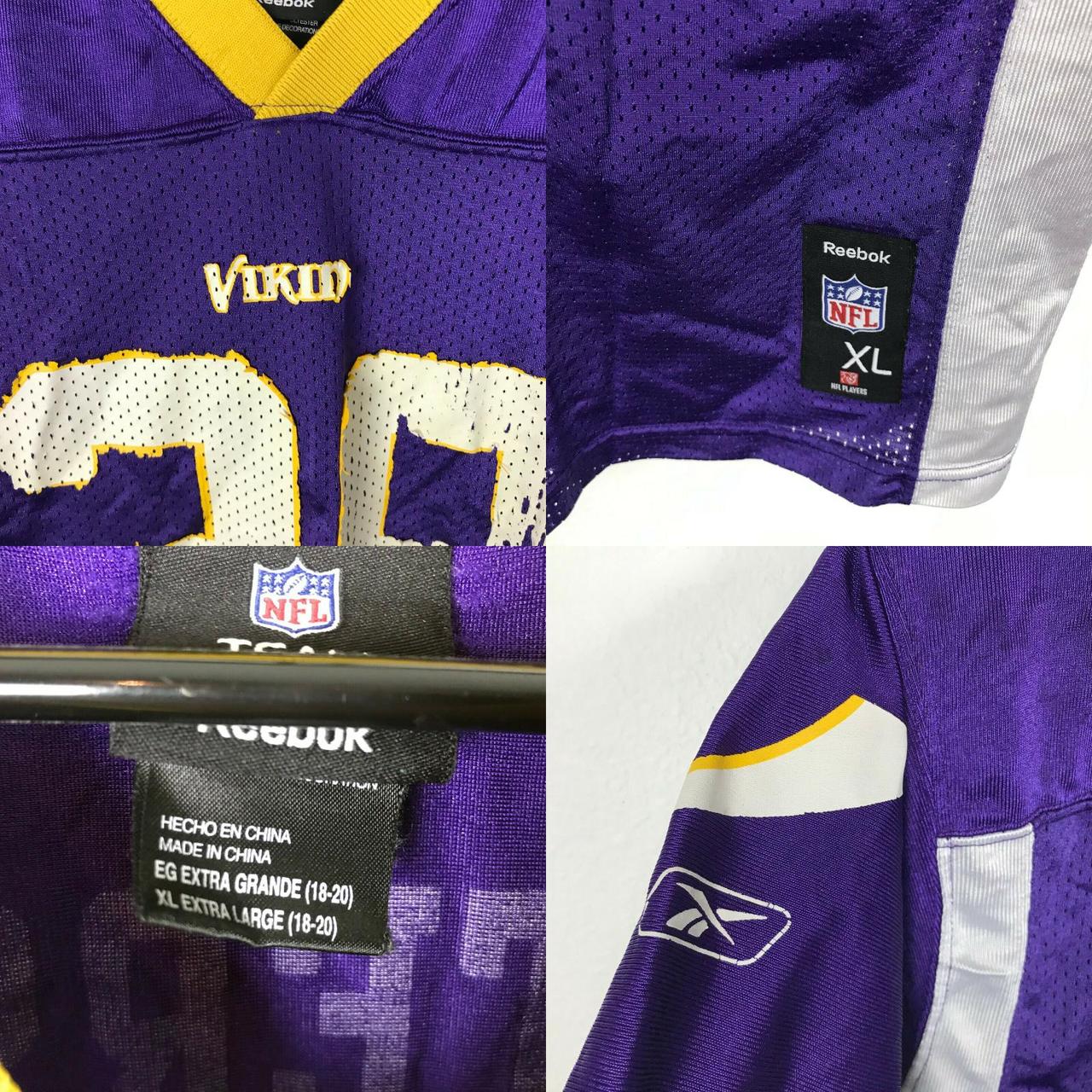 Reebok Minnesota Vikings Peterson Jersey Youth Size XL 18-20 Purple