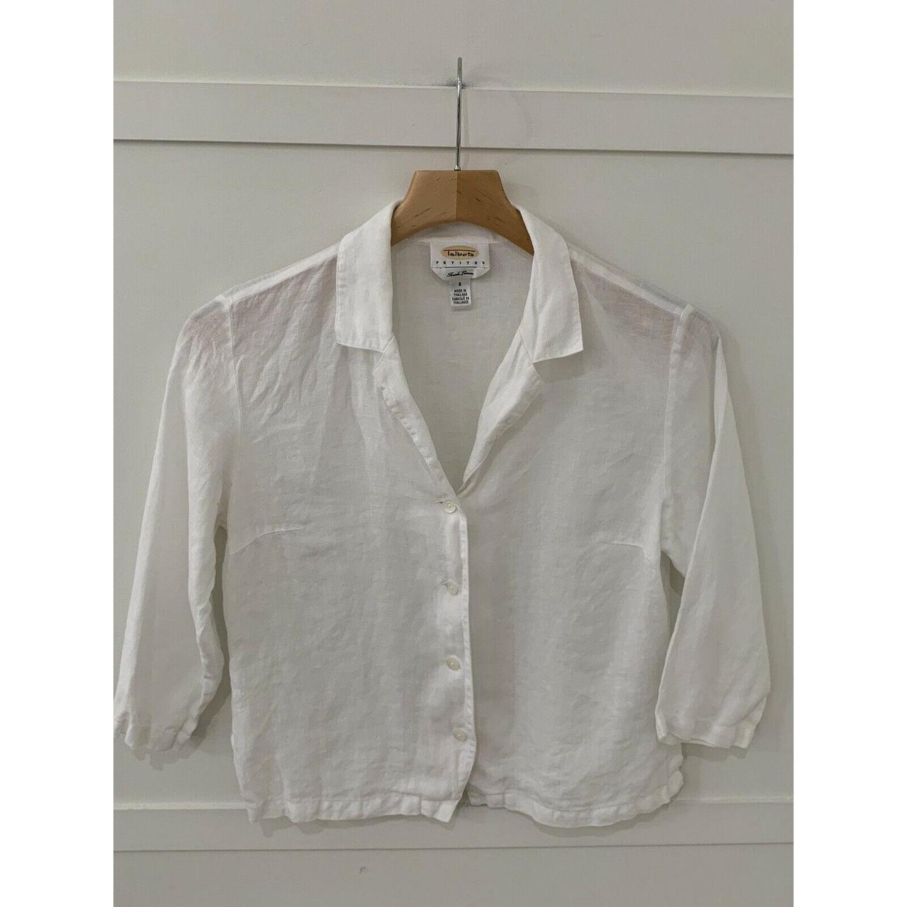 talbots white blouse