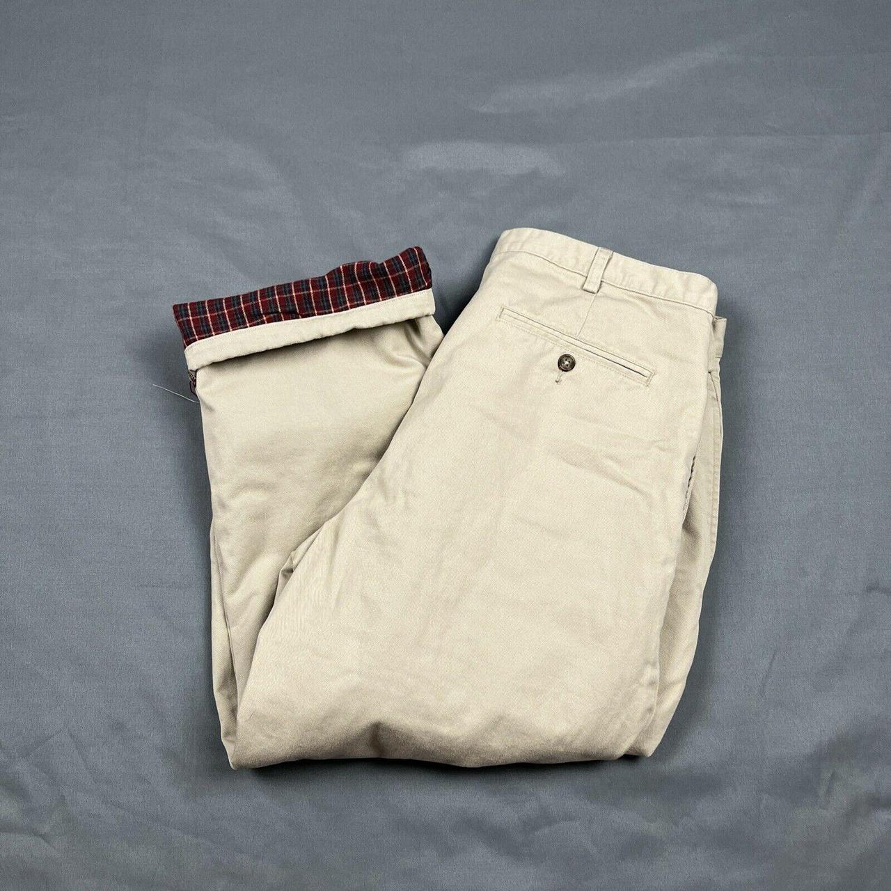 ll bean flannel lined khakis