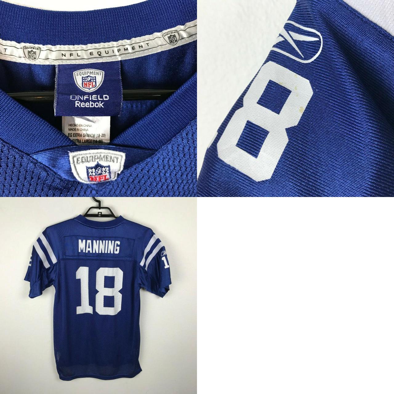 Reebok Peyton Manning Colts Jersey # 18 Youth - Depop