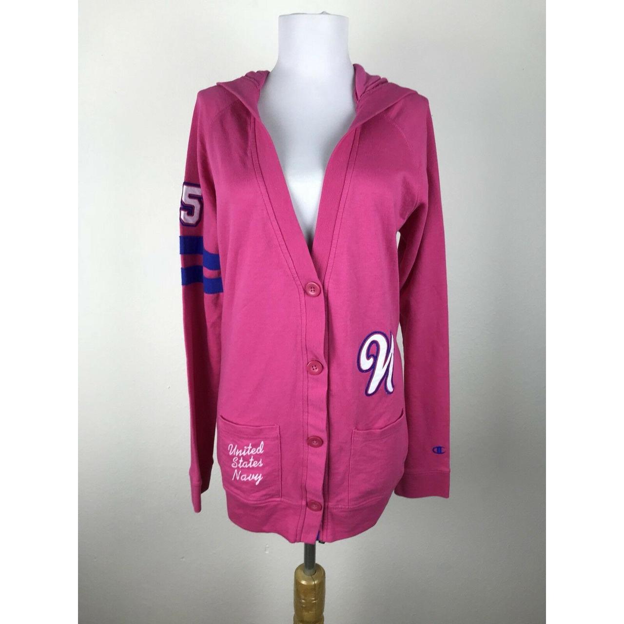 Champion Women's Pink and Navy Cardigan