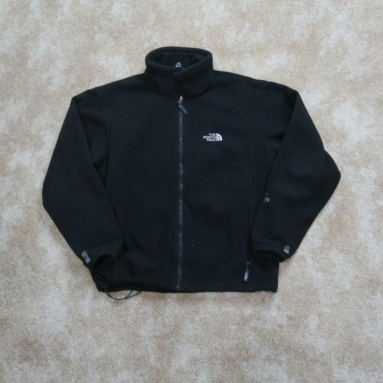 The North Face Fleece Jacket Polartec Black Zip Up... - Depop