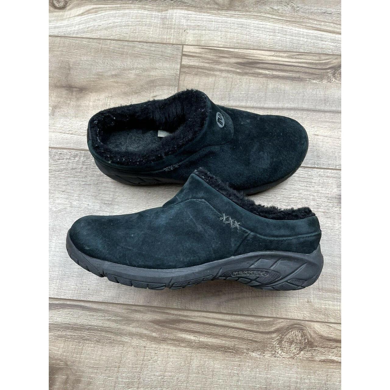 merrell fur lined slip on shoes