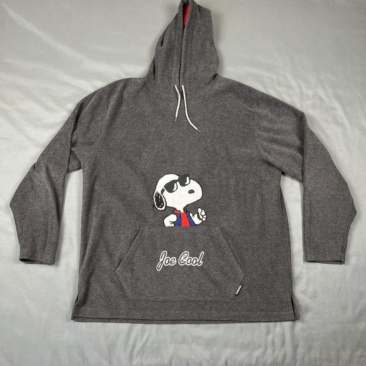Vintage Peanuts Snoopy Joe Cool Fleece Hoodie L/XL... Depop
