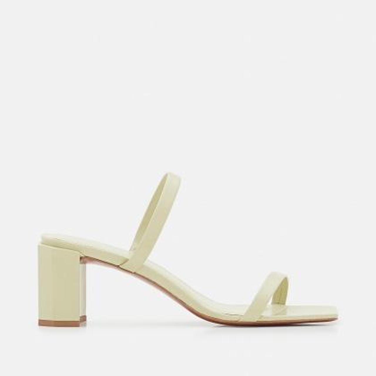 By Far Tanya Leather Sandals in Cream sz 39. Worn