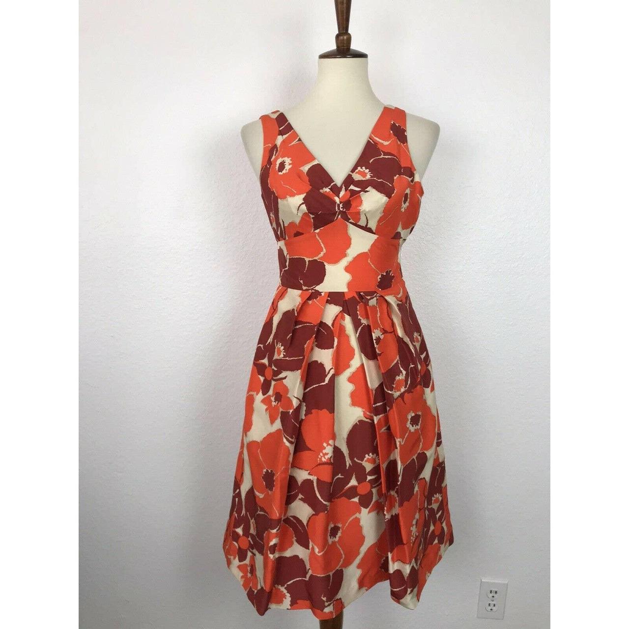 banana republic red floral dress