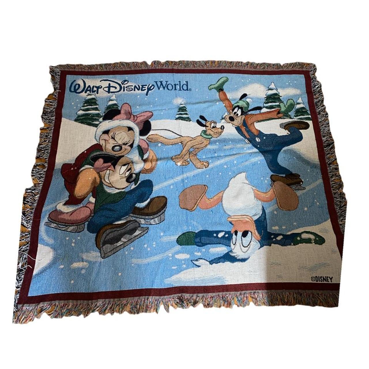 Vintage Disney Tapestry Blanket Throw WINTER ICE... Depop